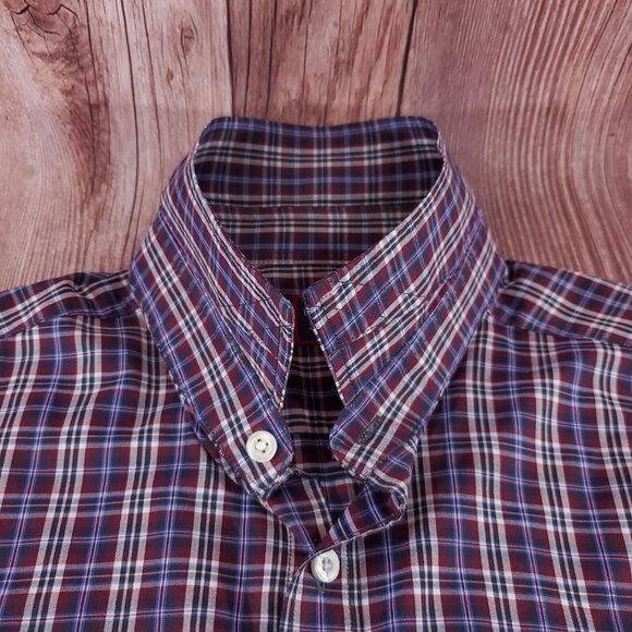 UNTUCKit Mens Size XL Millbrook Plaid Long Sleeve Button Up Performance Shirt - Picture 9 of 16